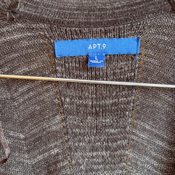Apt. 9 Marled Gray Open-Front Cardigan 🩶 - Picture 4 of 6